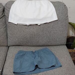 Gilly Hicks And GIANNI BINI White and Blue Women's SKORTS Set